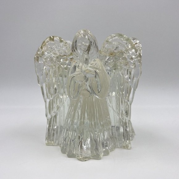 Vintage Daytons Heavy Glass Ring Of Angels Votive Candle Holder 4” Original Box - Picture 4 of 10